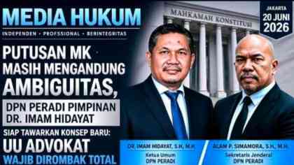 Alam P. Simamora, S.H., M.H.: Reformasi Regulasi Advokat Mendesak, DPN PERADI Pimpinan Dr. Imam Hidayat Siapkan Solusi Federasi Bar