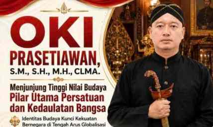 OKI PRASETIAWAN, S.M., S.H., M.H., CLMA.: Nilai Budaya Nusantara Menjadi Kekuatan Utama Memperkokoh Persatuan Bangsa